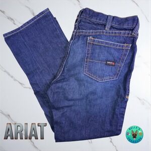 Ariat Jeans‎ Men's 36x32 M3 FR Loose Straight Leg Dark Wash Fire Retardant Work